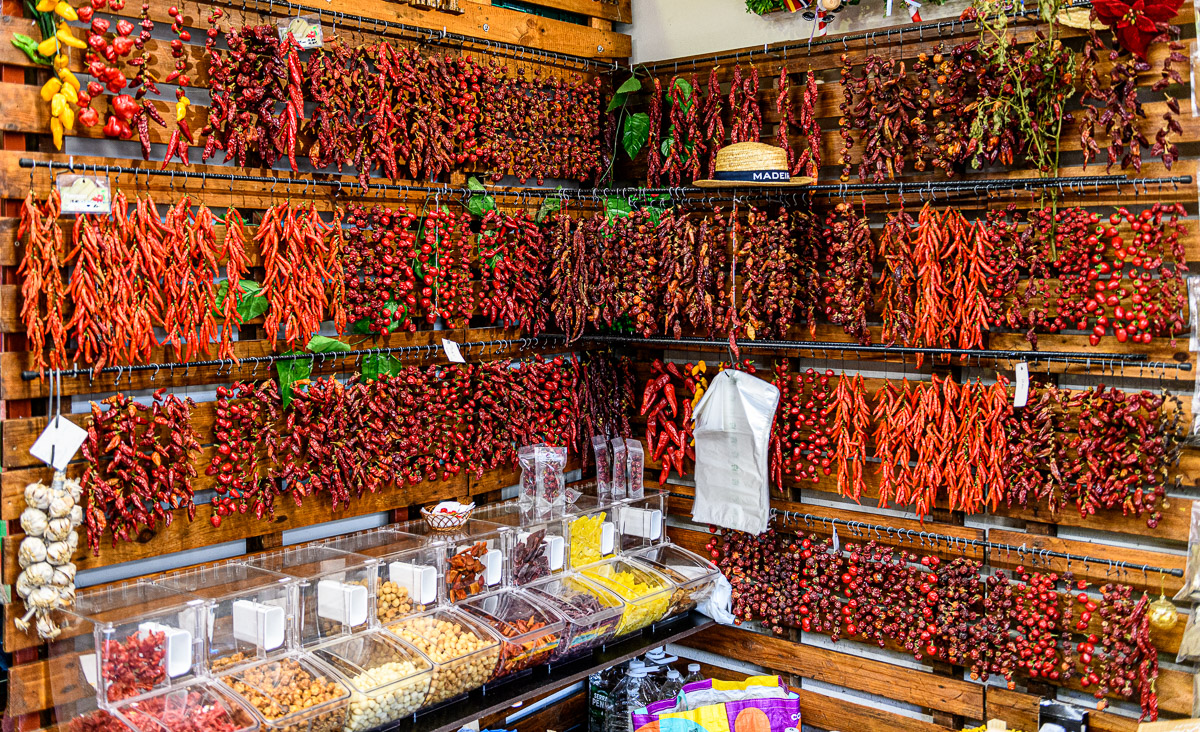 Madeira Markt Chilli Verkaufsstand